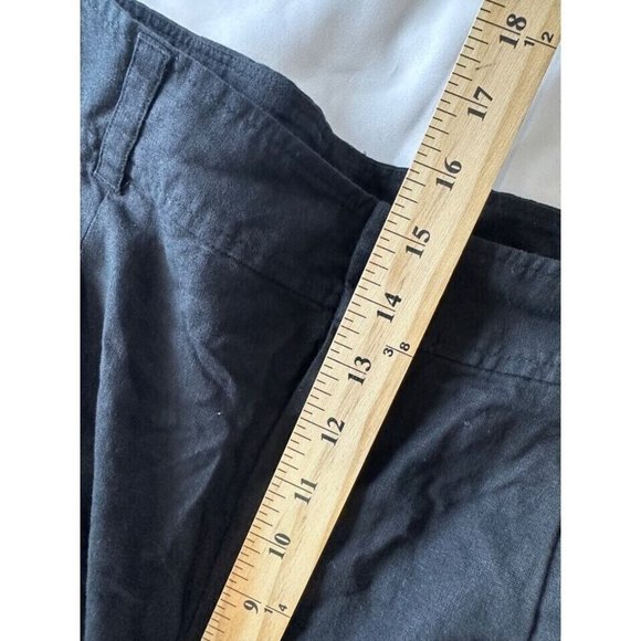 MADEWELL Wide-Leg Cargo Pants Linen-Blend Women's Size 14 Black  NN554 - Picture 8 of 13